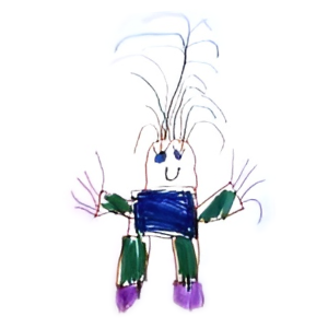 A Child's depiction of the respective counsellor
